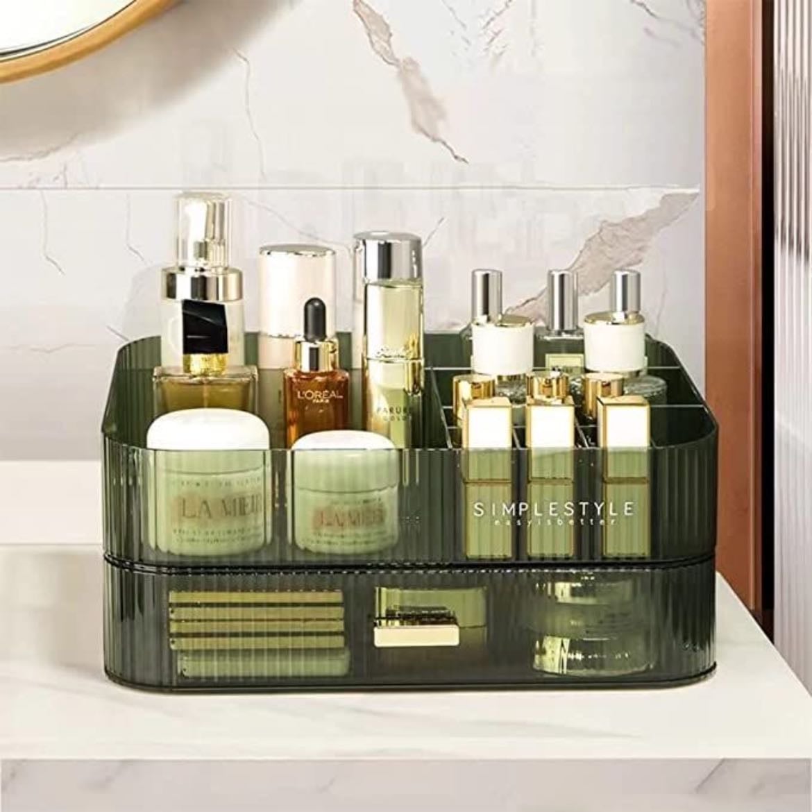 Organizador de maquillaje - De acrílico con espacio para muchos labiales