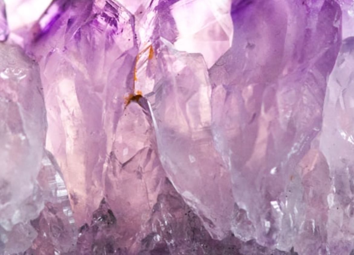 amethyst - mental clarity, physical energy, gratitude, warmth, safety, peace