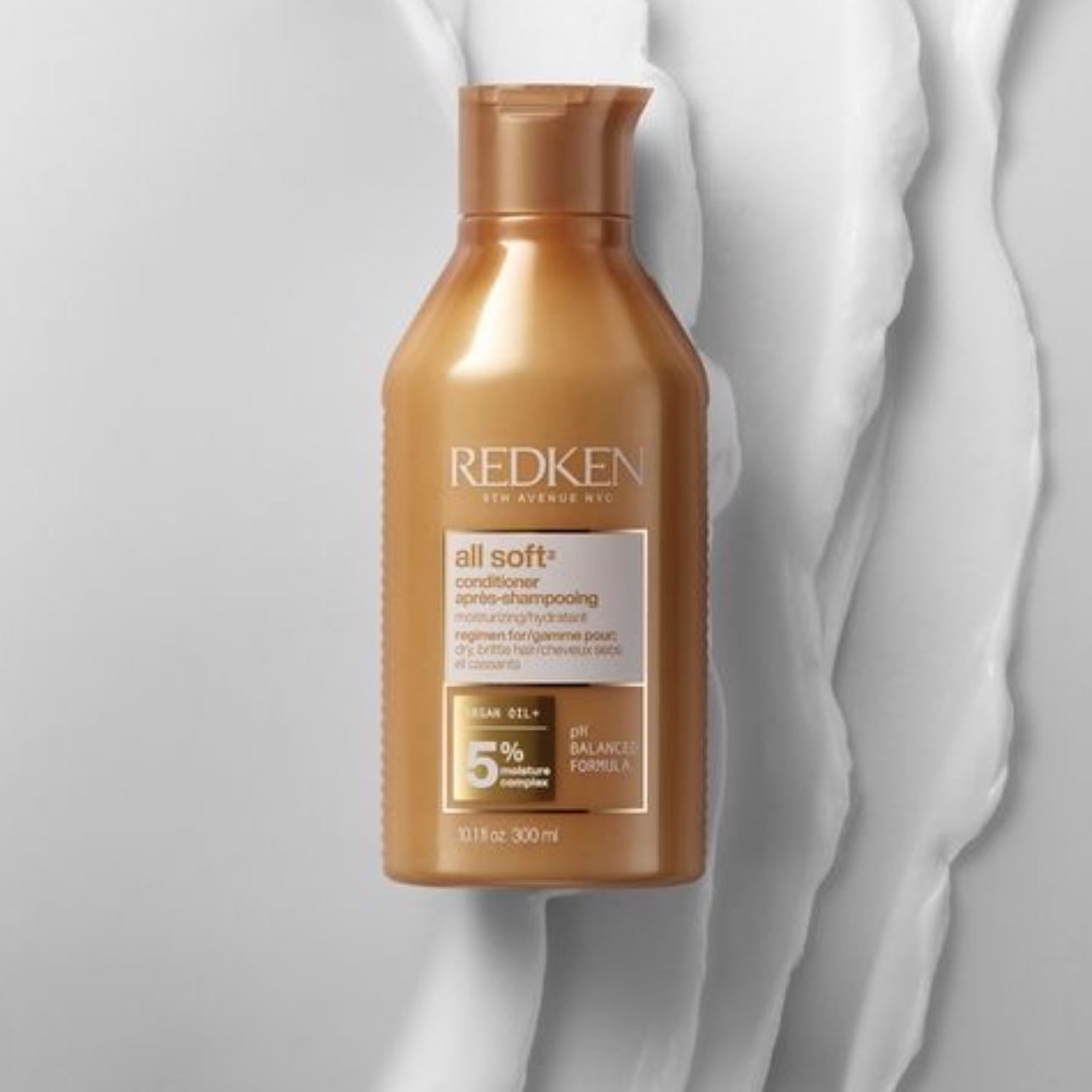 All Soft Conditioner Redken - Con argán, pero usarlo solo en medios-puntas