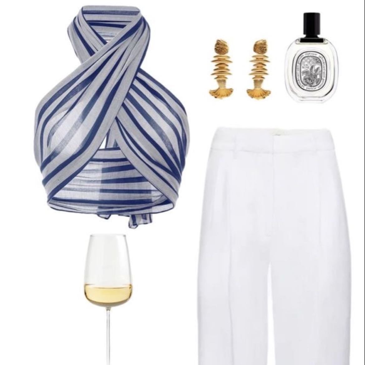 Blue/white outfit