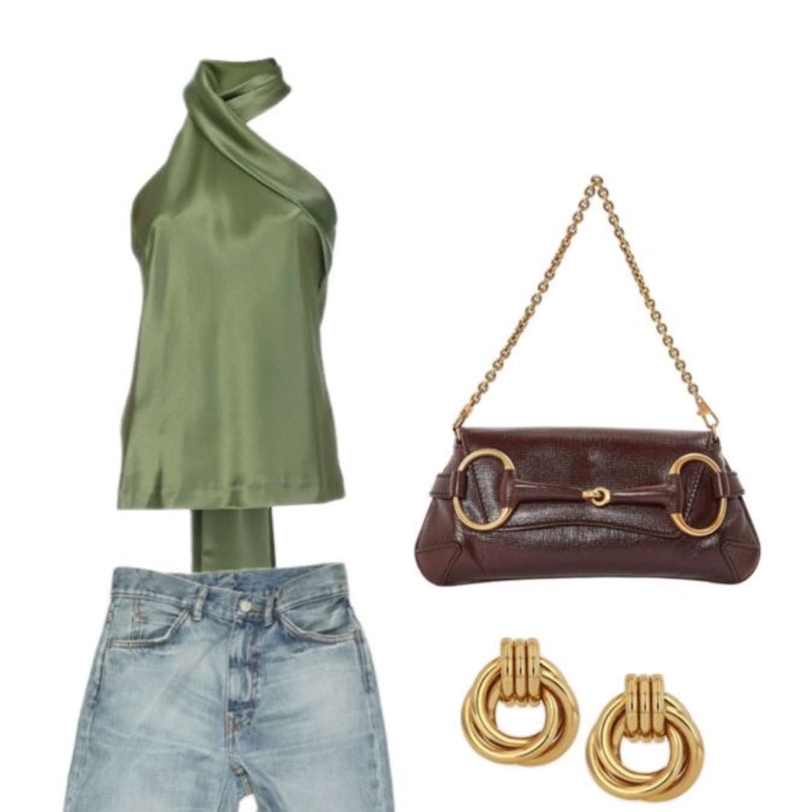 Green/denim