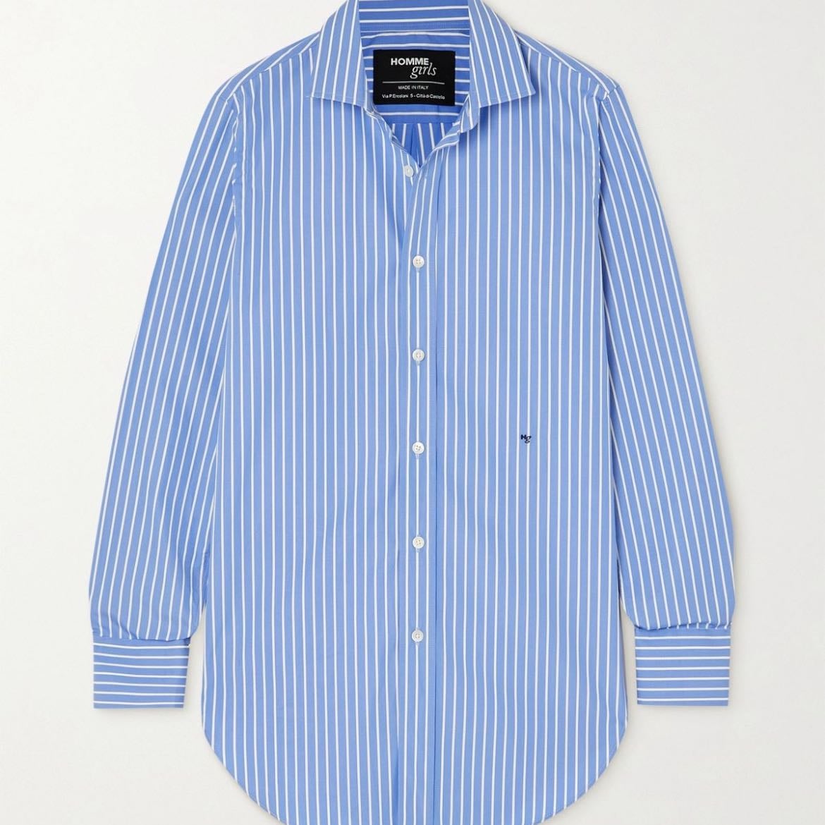 Striped cotton-poplin shirt