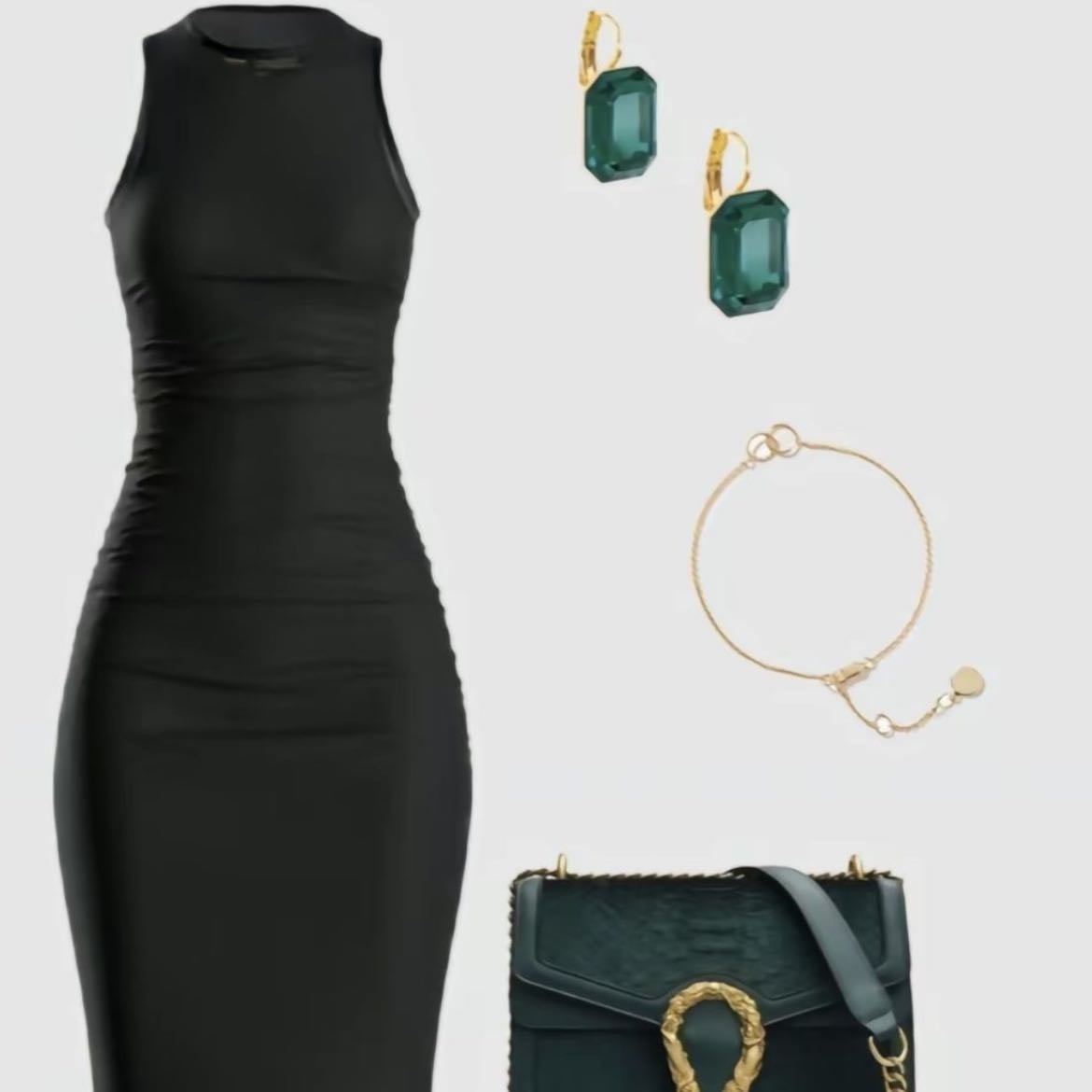 Black/green outfit