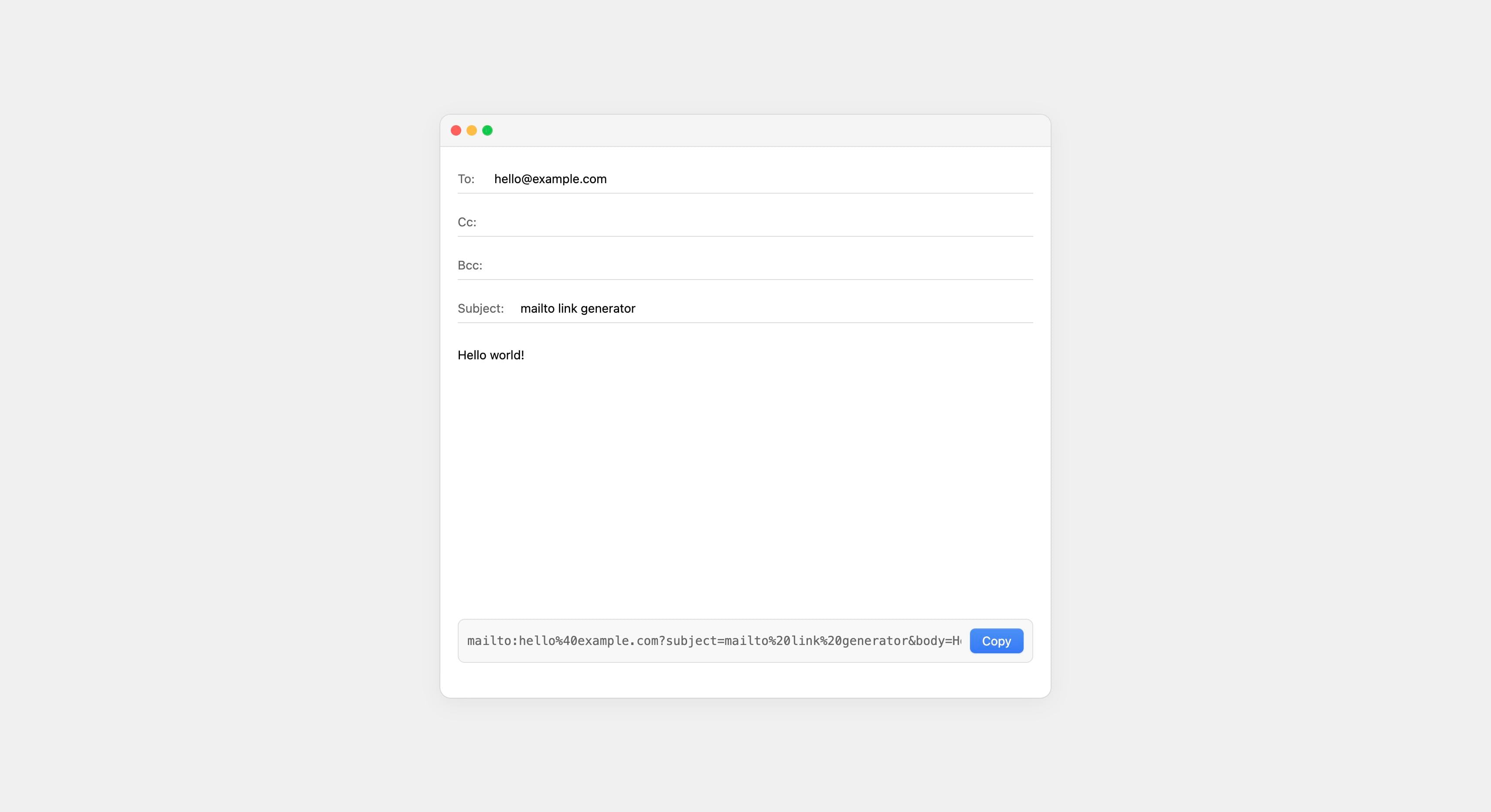 Mailto Link Generator