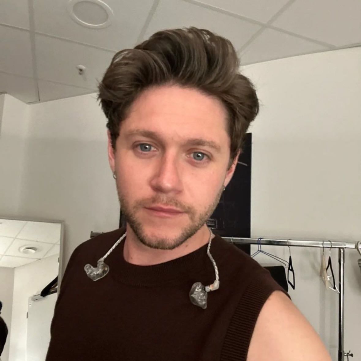before his show - his eyes are so blue
