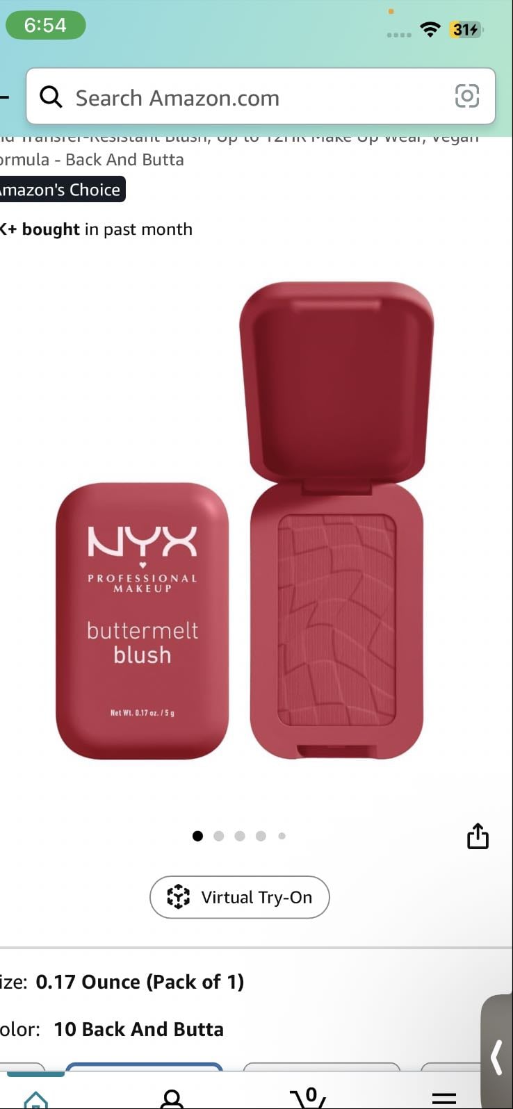 NYX Buttermelt Powder Blush, Fade and Transfer-Resistant Blush,