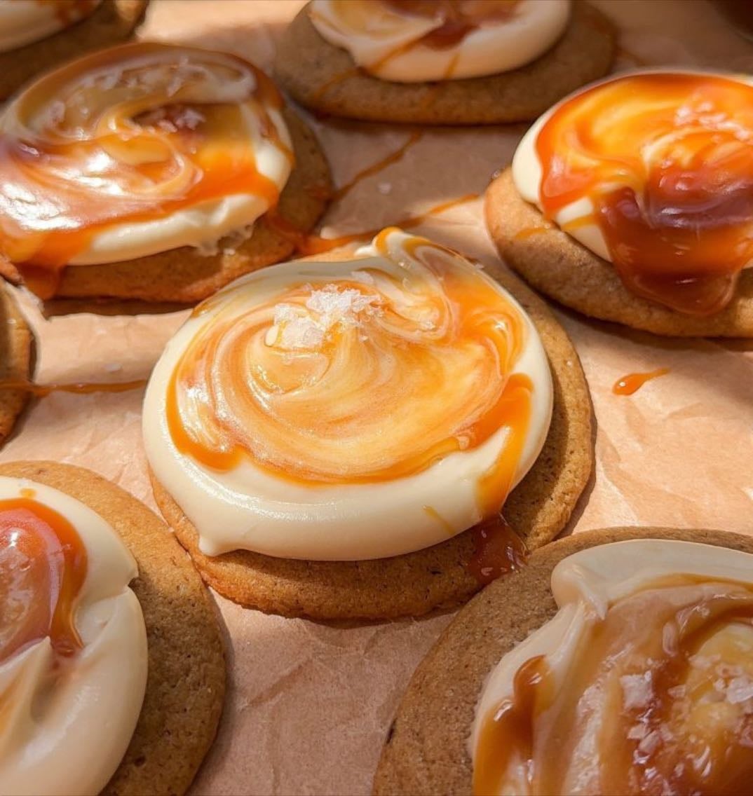 salted caramel espresso cookies