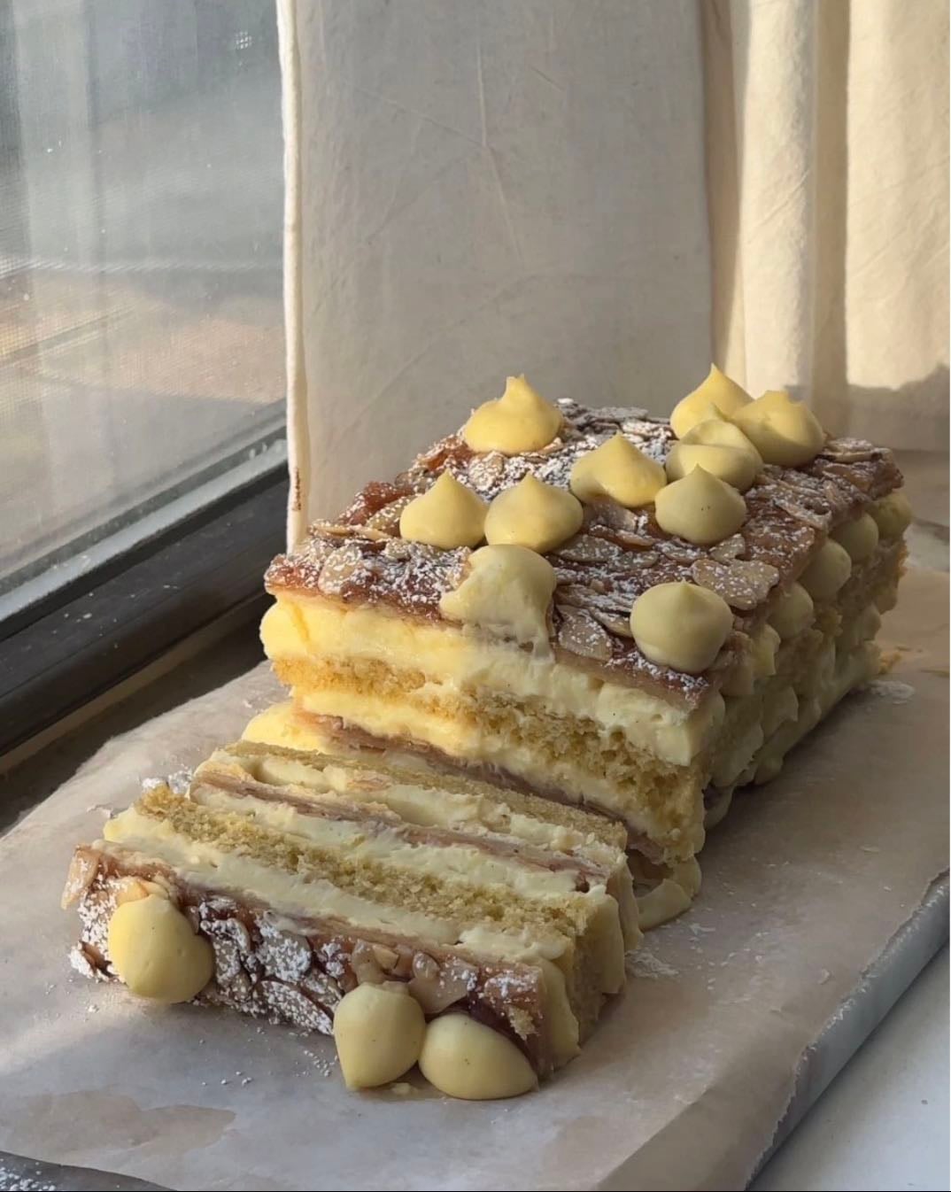 honey almond pastry cake