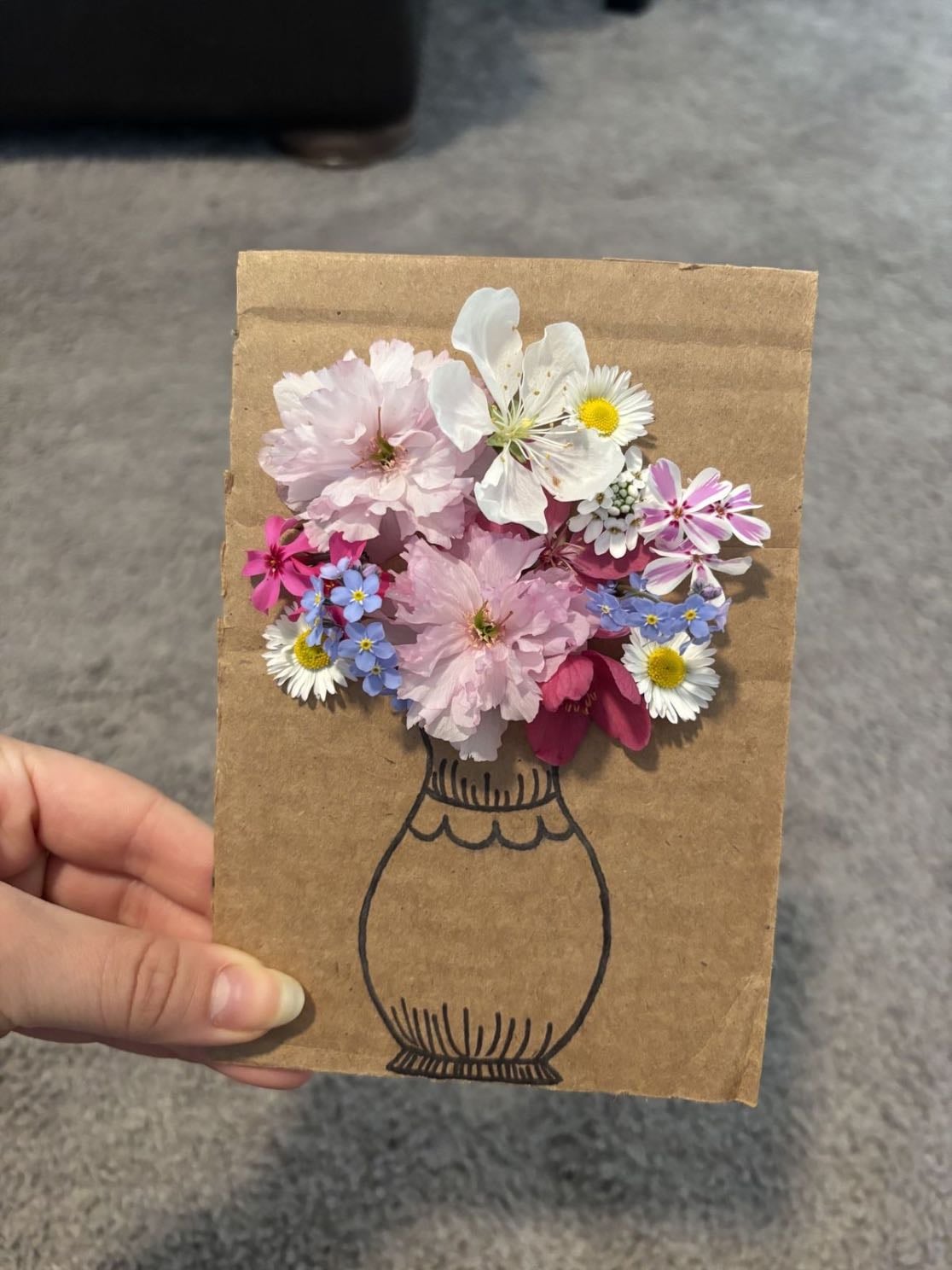 cardboard bouquet