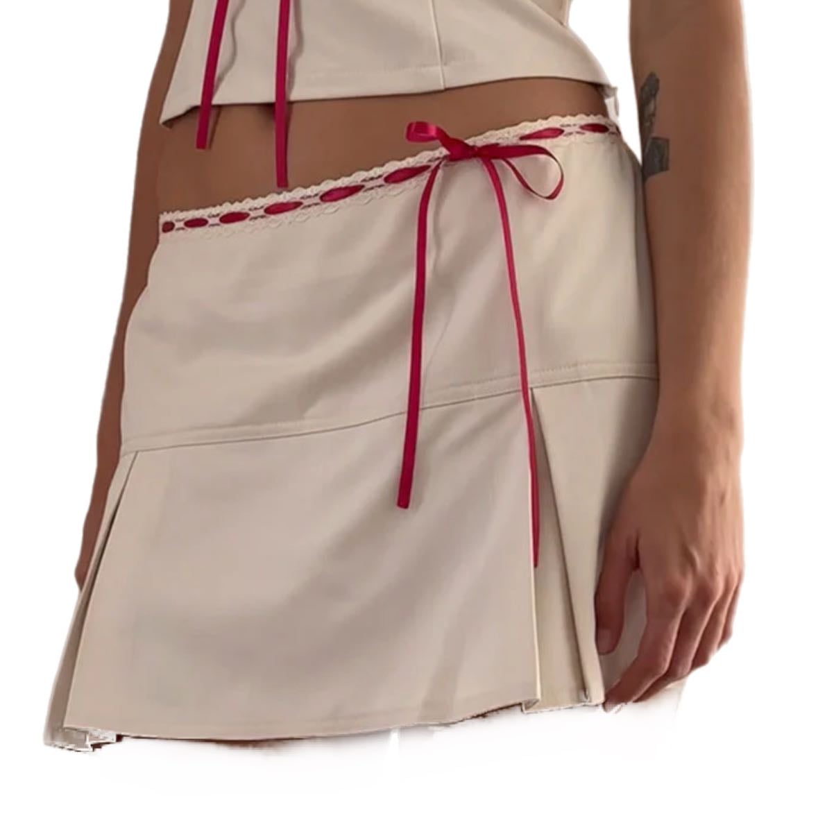Red/White Skort Set
