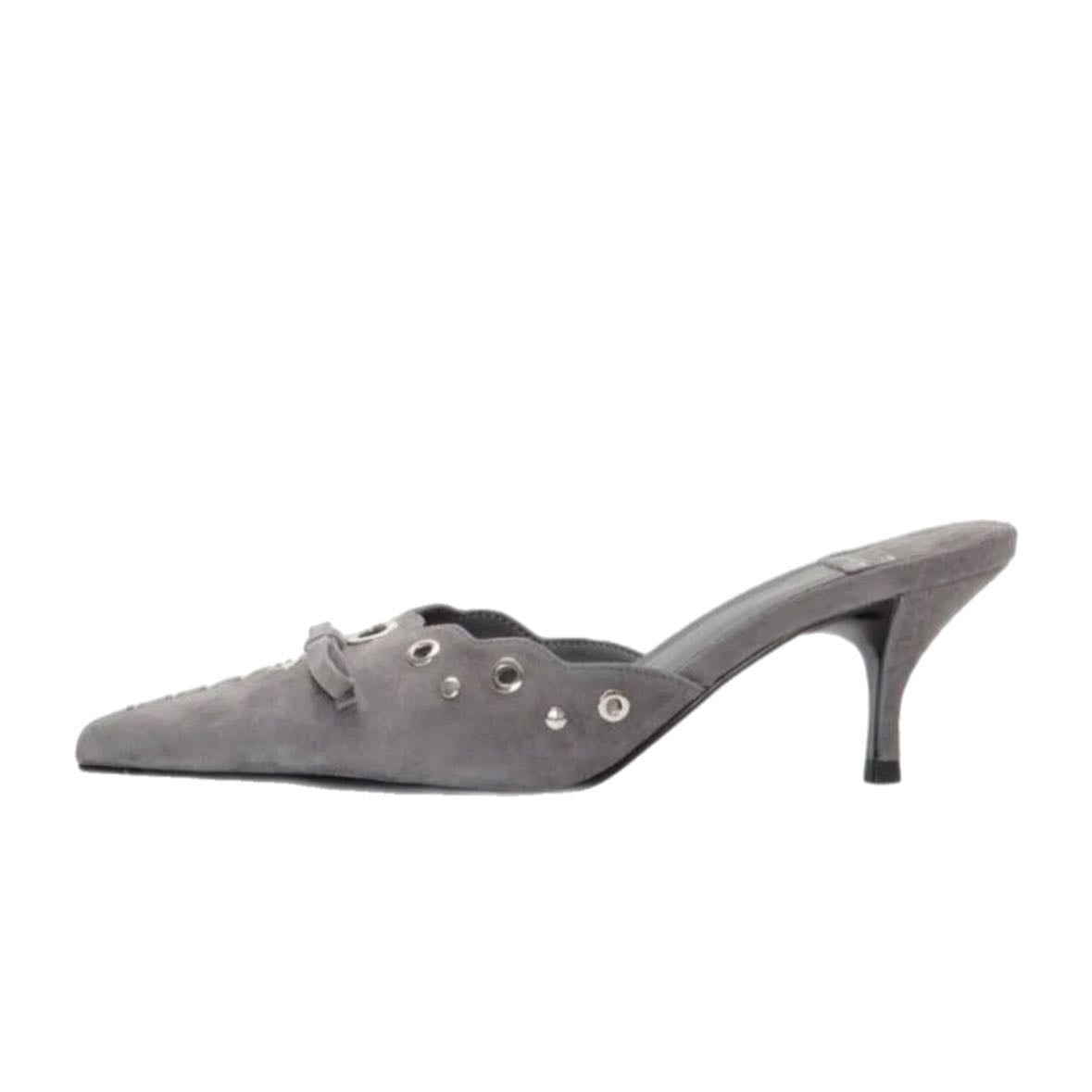 Grey Kitten Heels