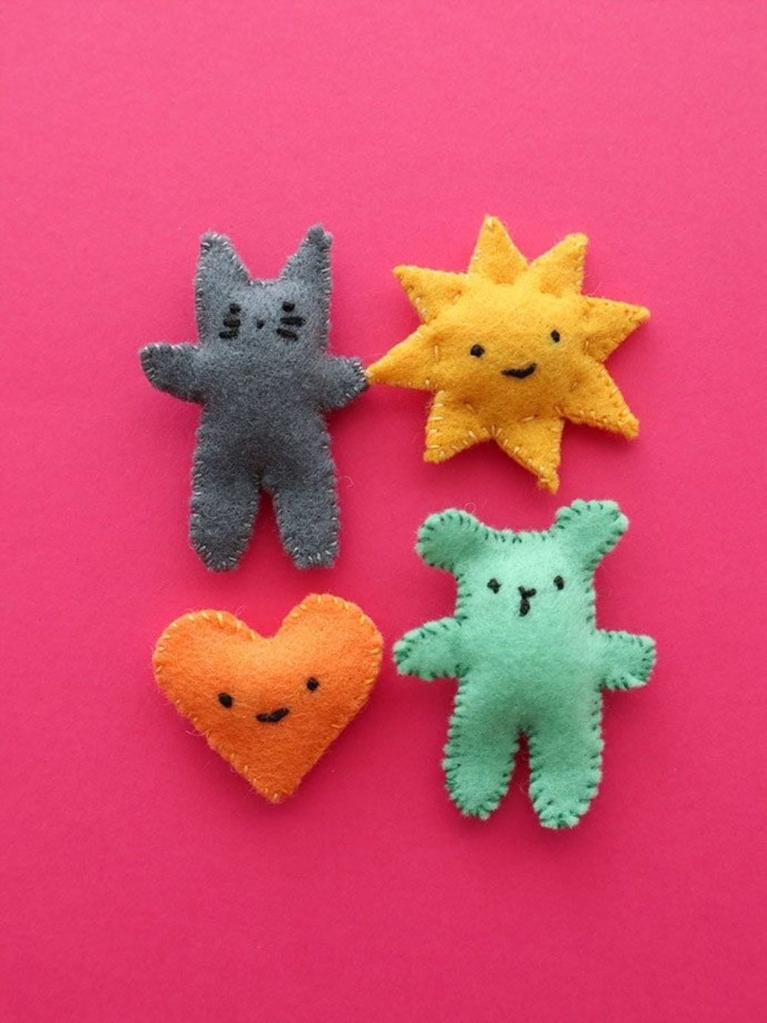 Mini peluches - Hechos de fieltro o con una prenda de ropa vieja