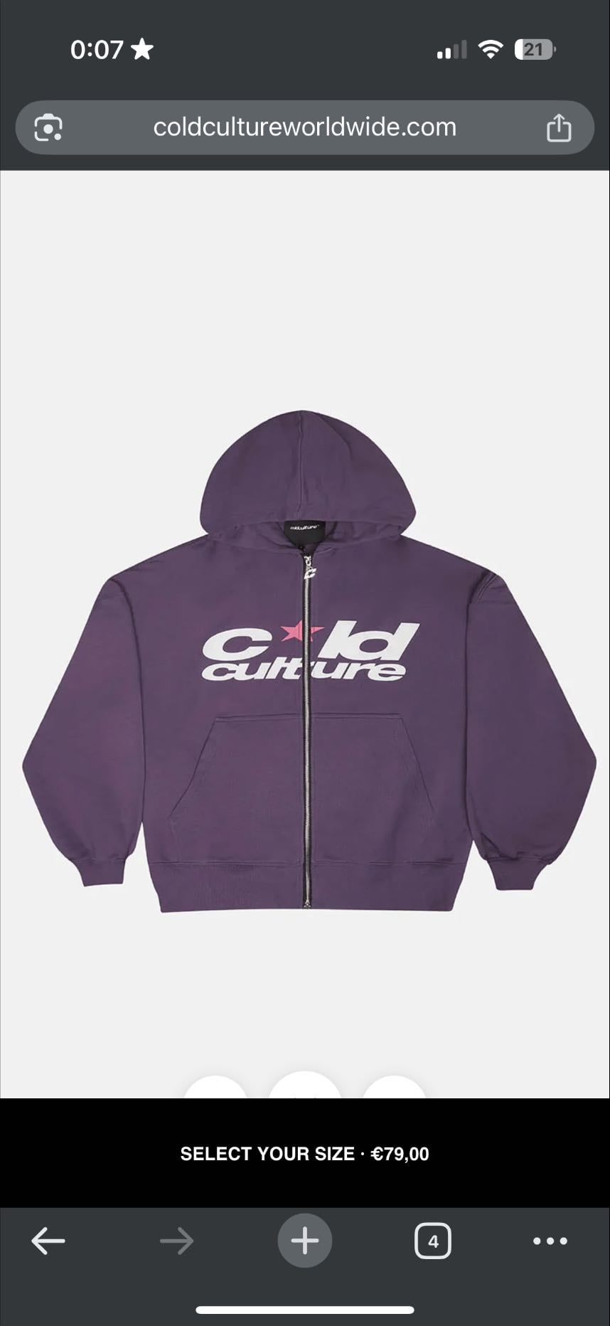 Harper zip hoodie - Cold culture
