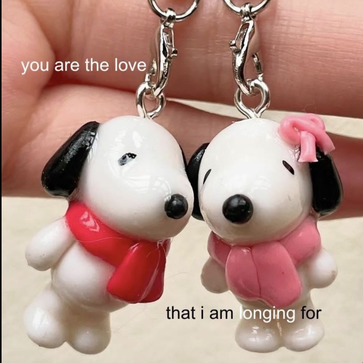 Llaveros snoppy con arcilla