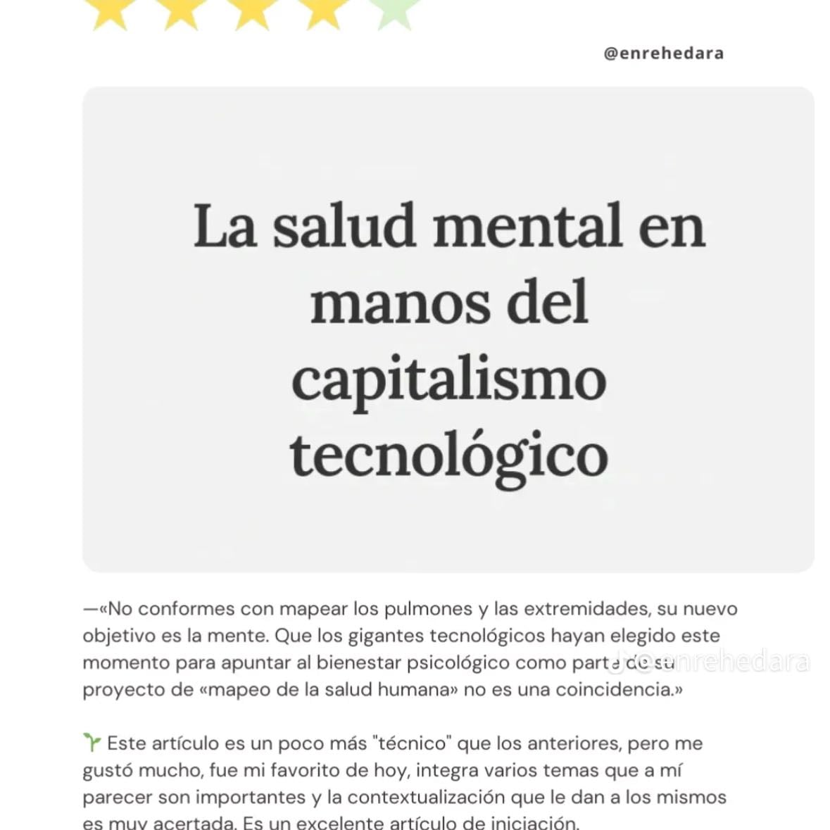 La salud mental en manos del capitalismo tecnológico