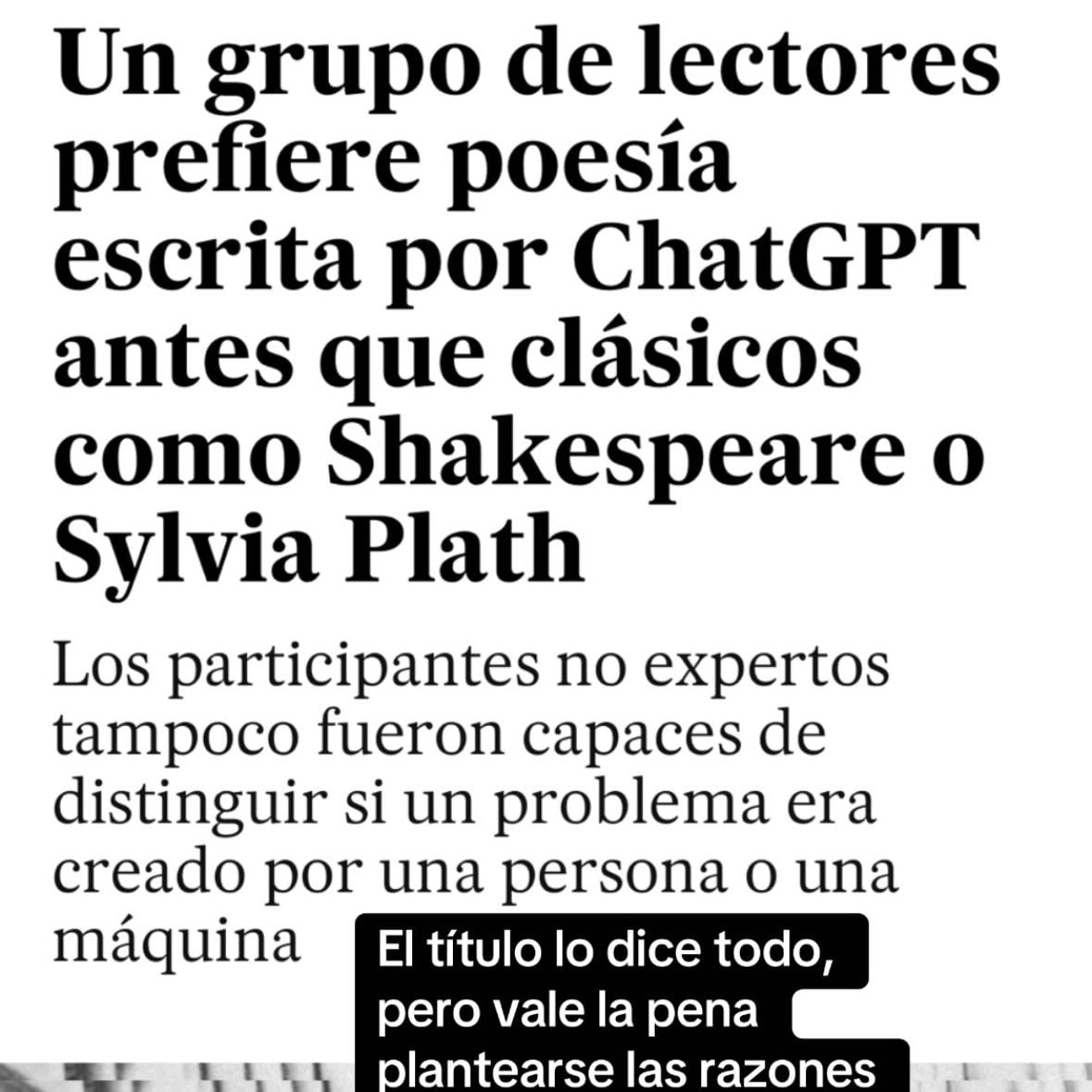 Un grupo de lectores prefiere poesía escrita por chat gpt antes que los clásicos