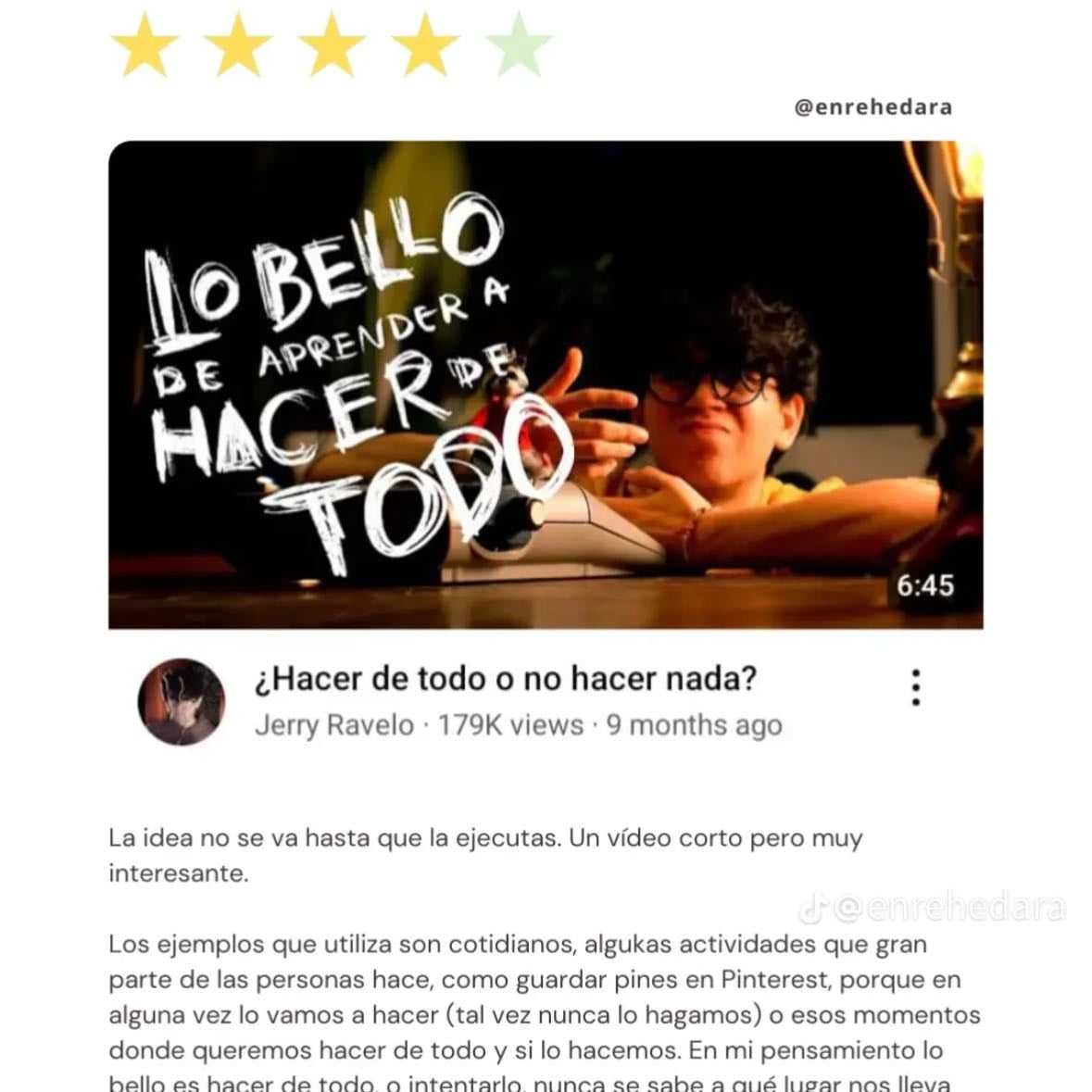 Hacer de todo o no hacer de nada?