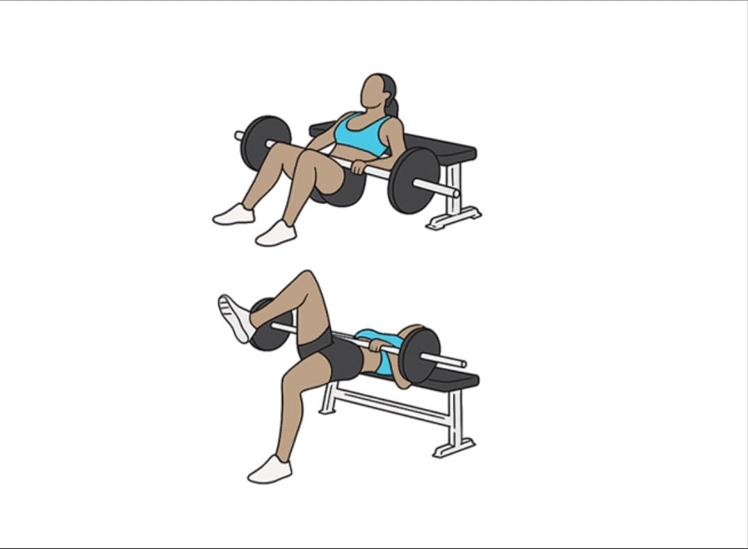 Hip trust à une jambe (+poids) - 2x12