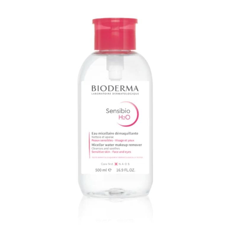 Sensibio H2O Pump Ultra - Bioderma - Micro micelas de ésteres de glicerol y Extracto de pepino.