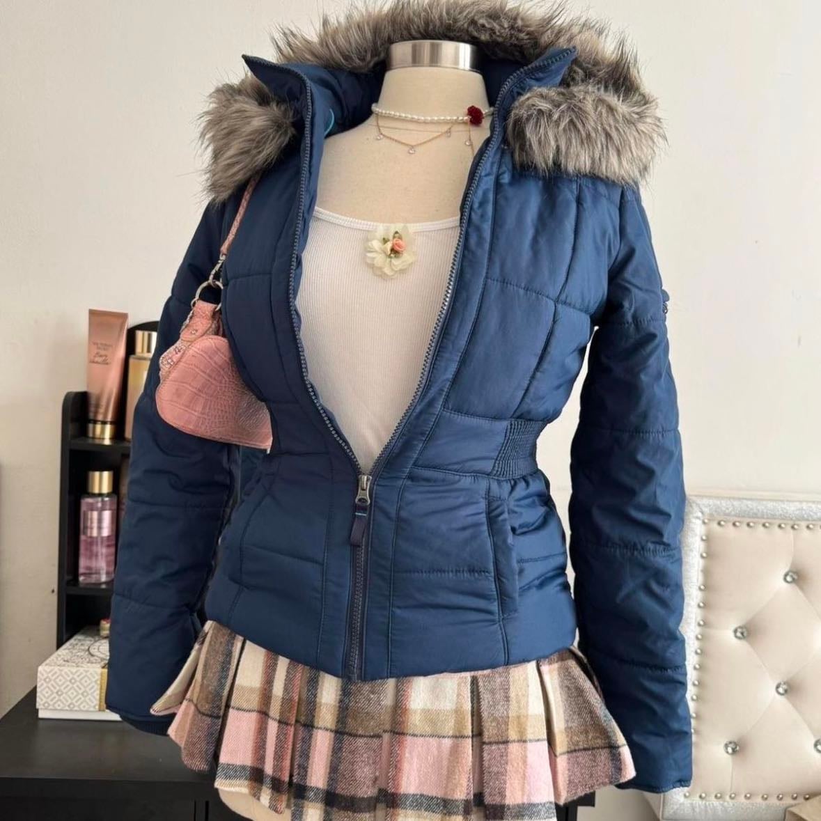 Navy vintage A&F jacket