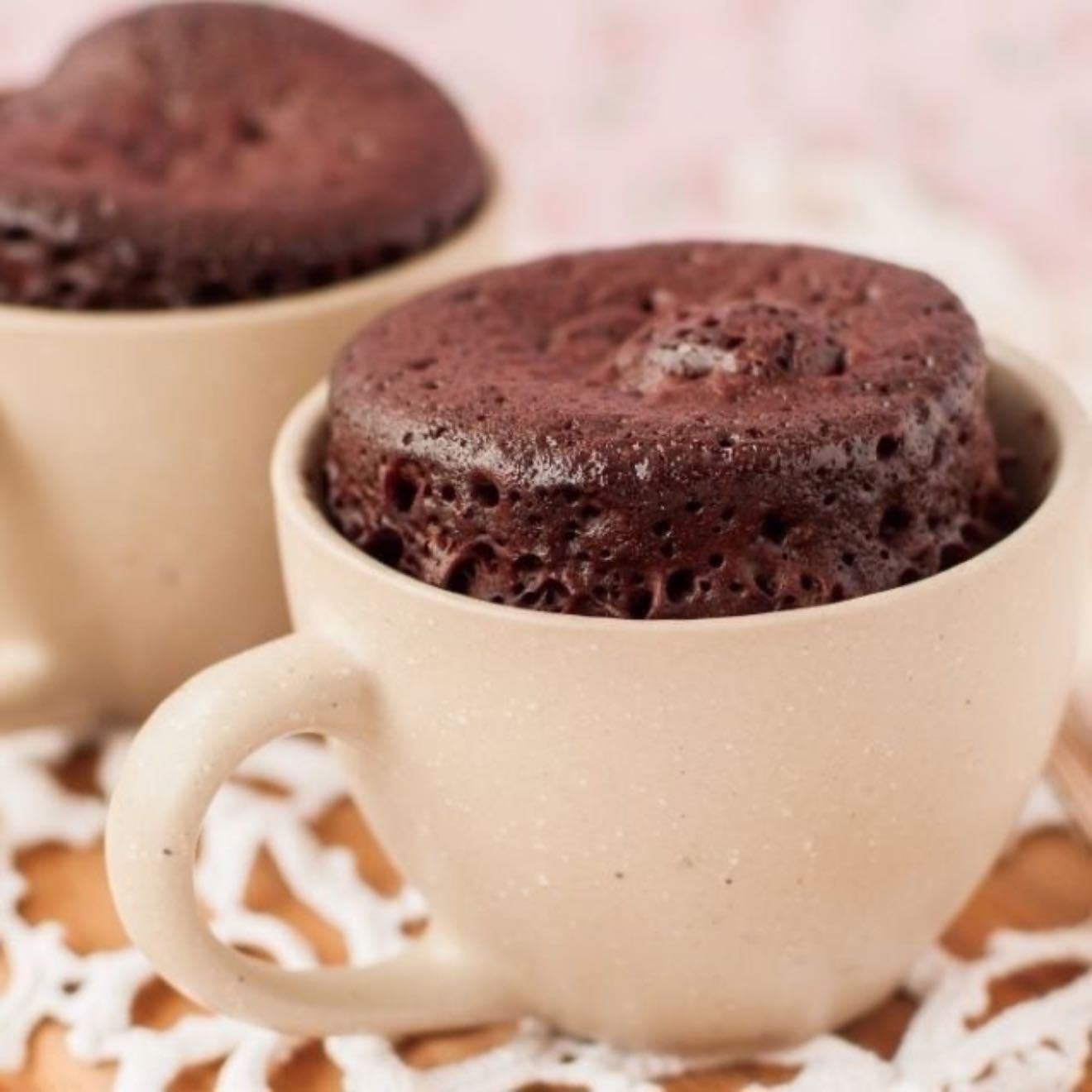 Mug cake de chocolate sin gluten