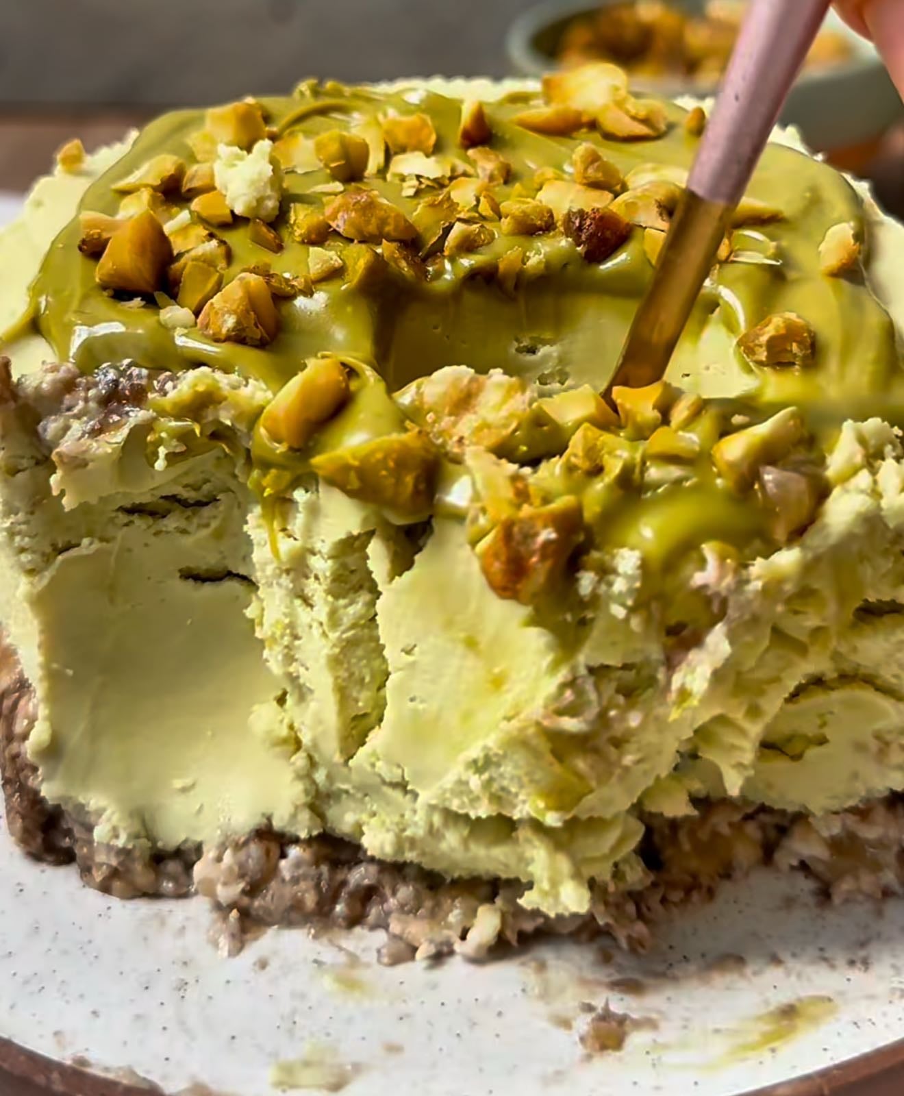 Cheesecake de pistacho - Instagram