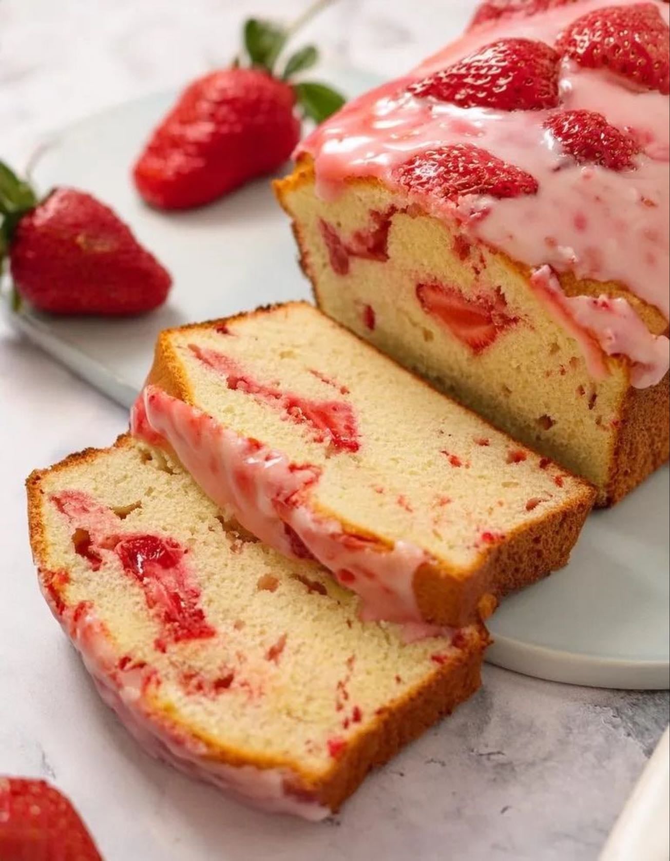 Budín de fresas