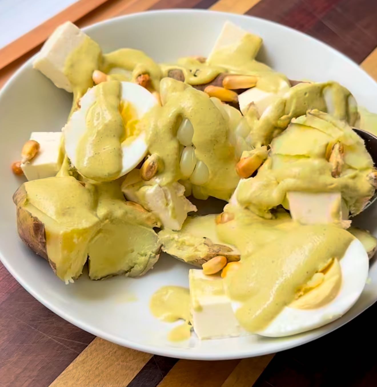 Papa con queso y choclo - Instagram