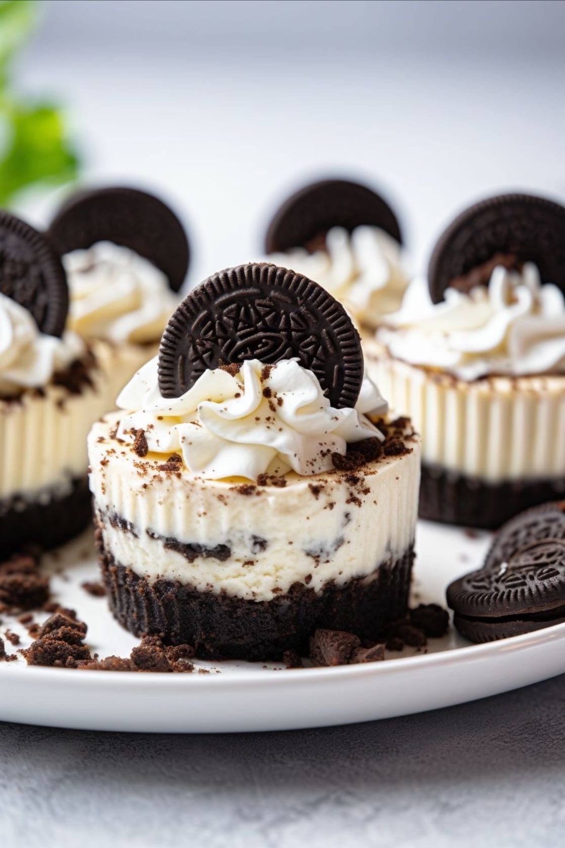 Mini cheesecake de oreo