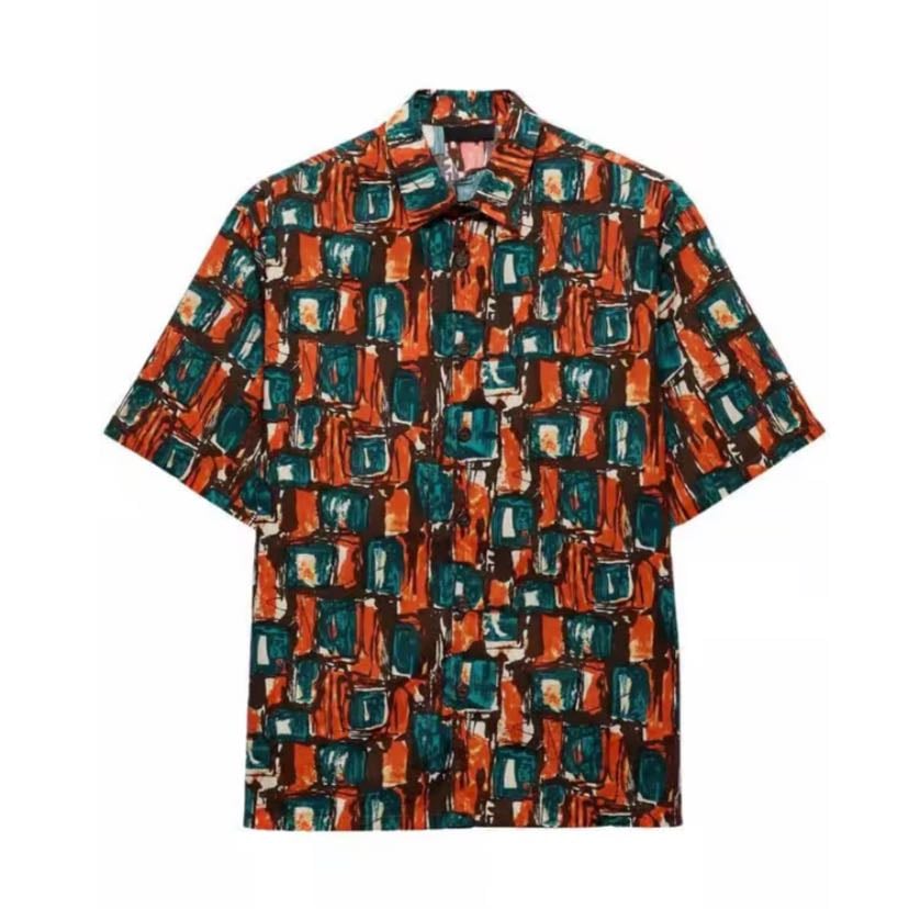 PRADA - Short-Sleeved Cotton Shirt