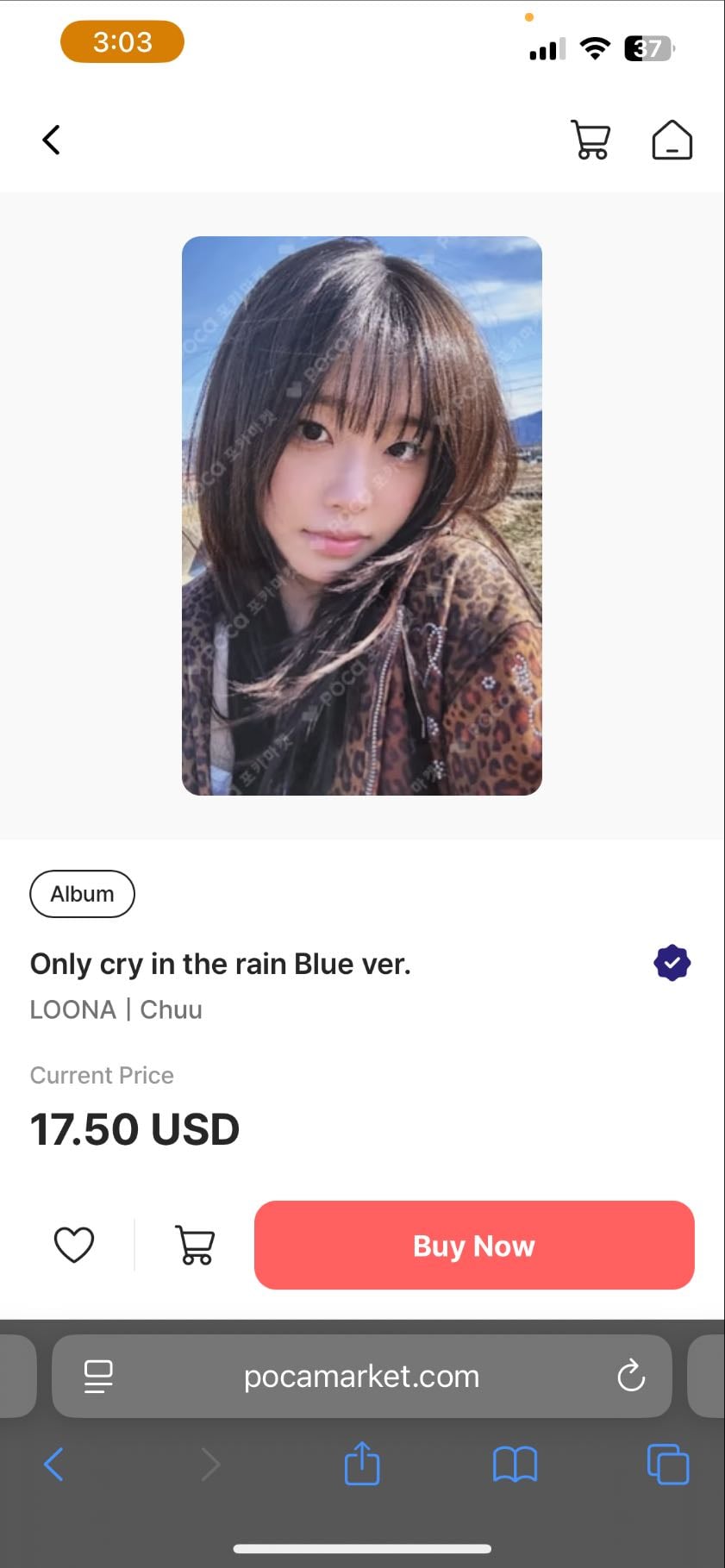 Chuu Only Cry In The Rain - Blue ver