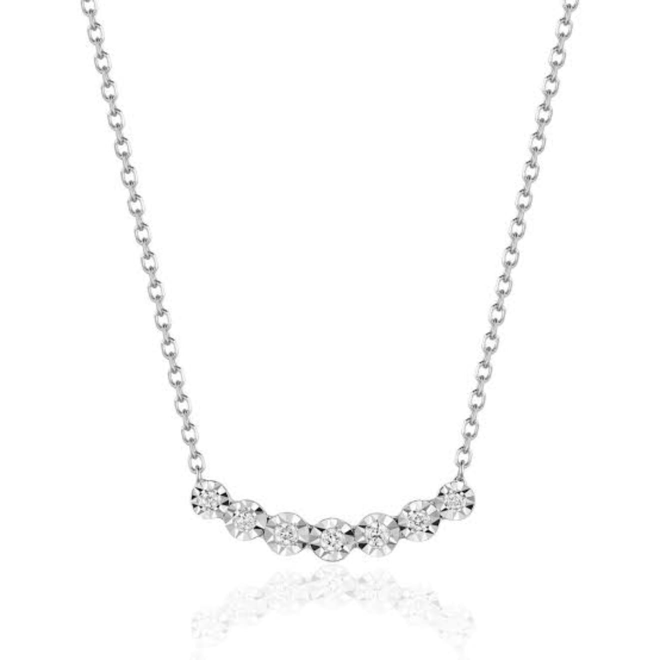 Curved Diamond Necklace
