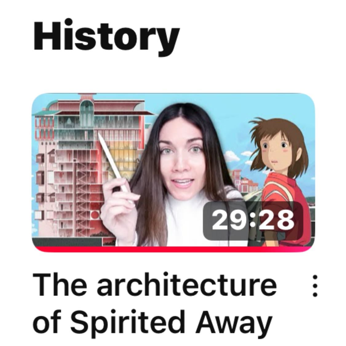 Arquitectura de el viaje de chihiro - Pesado de video, me encanta