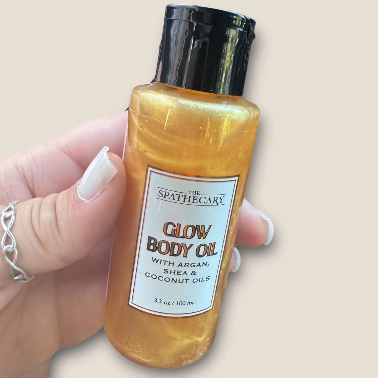 Golden body oil