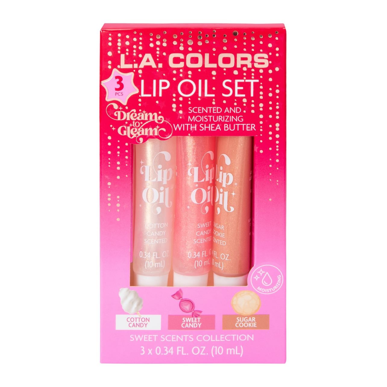 La colors lip, oil, glitter set