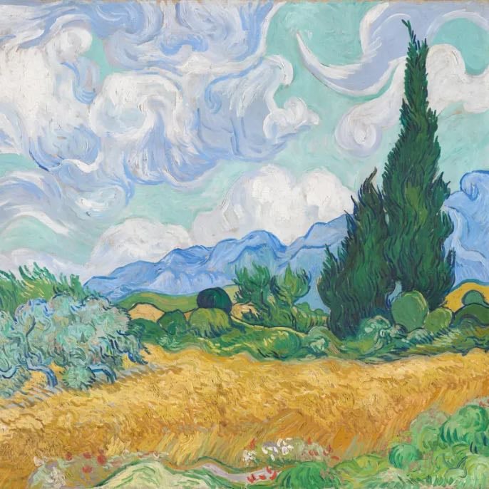 A Wheatfield, with Cypresses - Vincent van Gogh