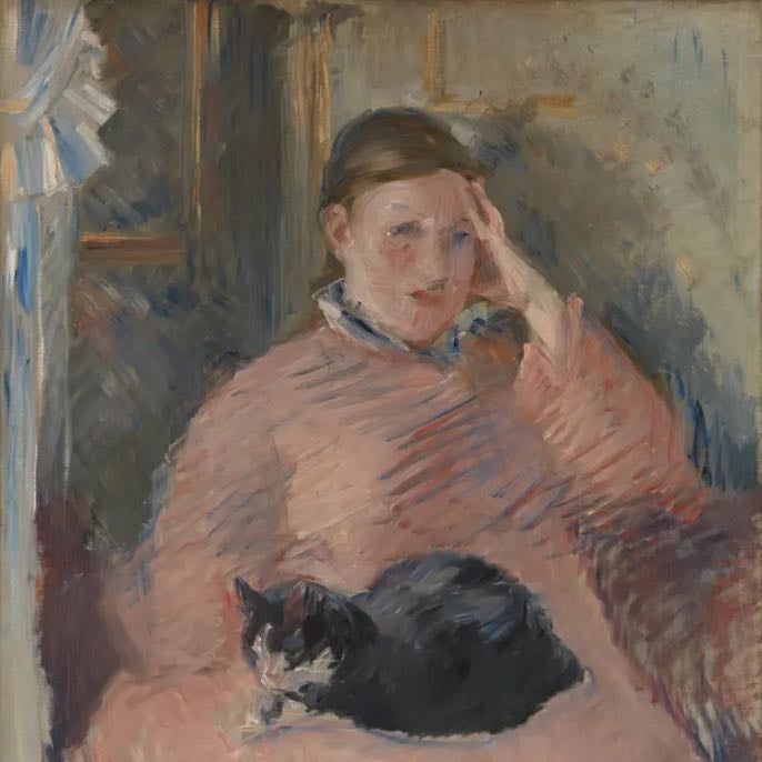 Woman with a Cat - Edouard Manet