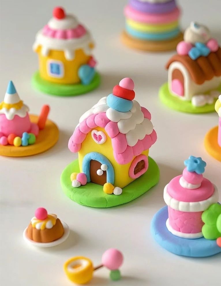 Little cuties with clay
