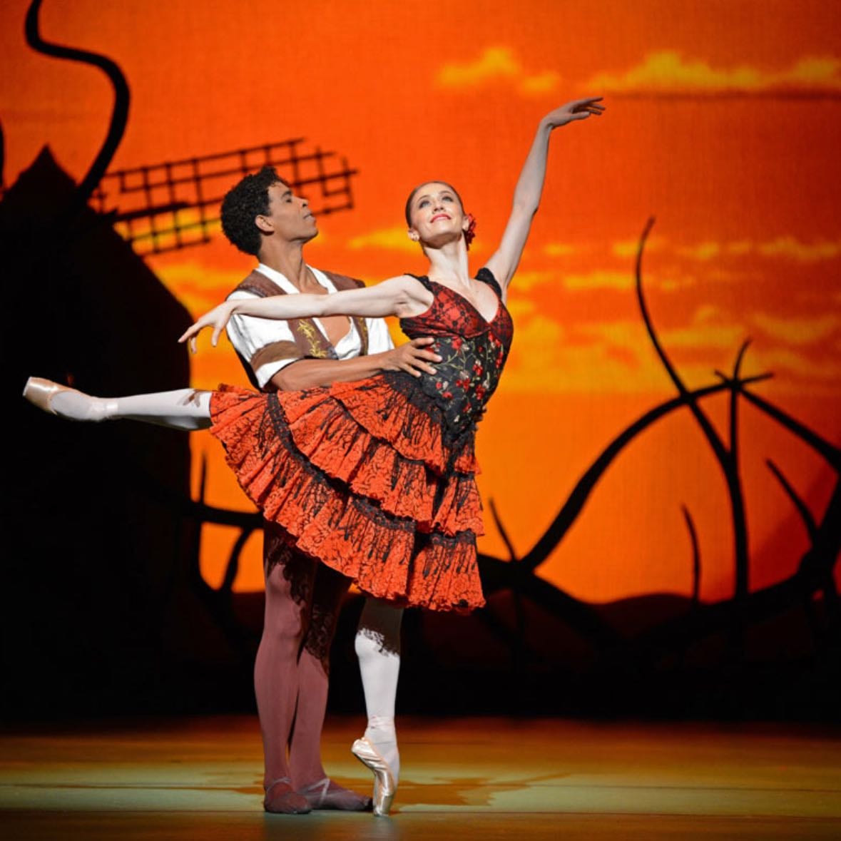 Don Quixote - The ballet Don Quixote is inspired by Miguel de Cervantes’ famous novel, but it focuses on one particular episode: the love story between Kitri, a spirited young woman, and Basilio, a poor barber. However, Kitri’s father wants her to marry a wealthy but ridiculous nobleman named Gamache. Don Quixote and his loyal squire, Sancho Panza, arrive in the village and become involved in the story. Don Quixote, with his romantic vision of the world, mistakes Kitri for his beloved Dulcinea and decides to protect her. With Don Quixote’s help, Kitri and Basilio manage to trick her father, and the two lovers are finally united.