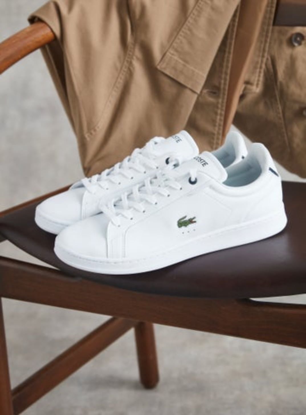 white sneakers - lacoste