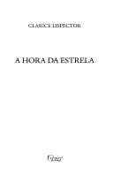 A Hora da Estrela - Clarice Lispector · 1998