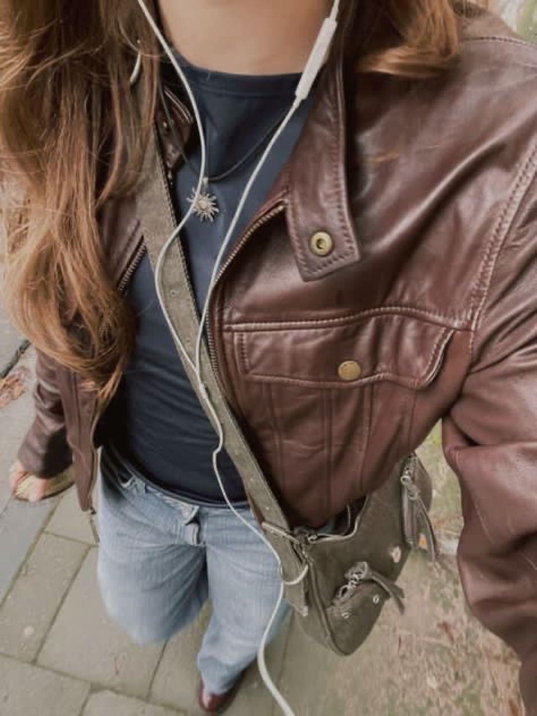 leather bomber jacket