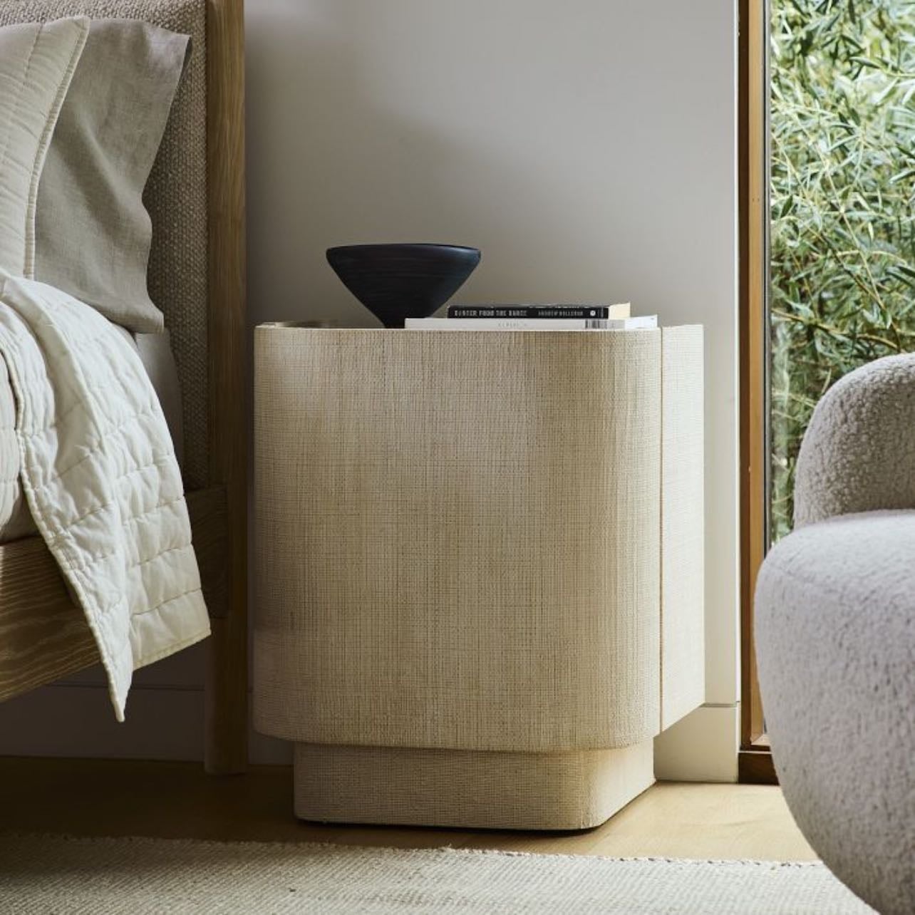 West Elm Solstice Painted Raffia Nightstand Set - $1198