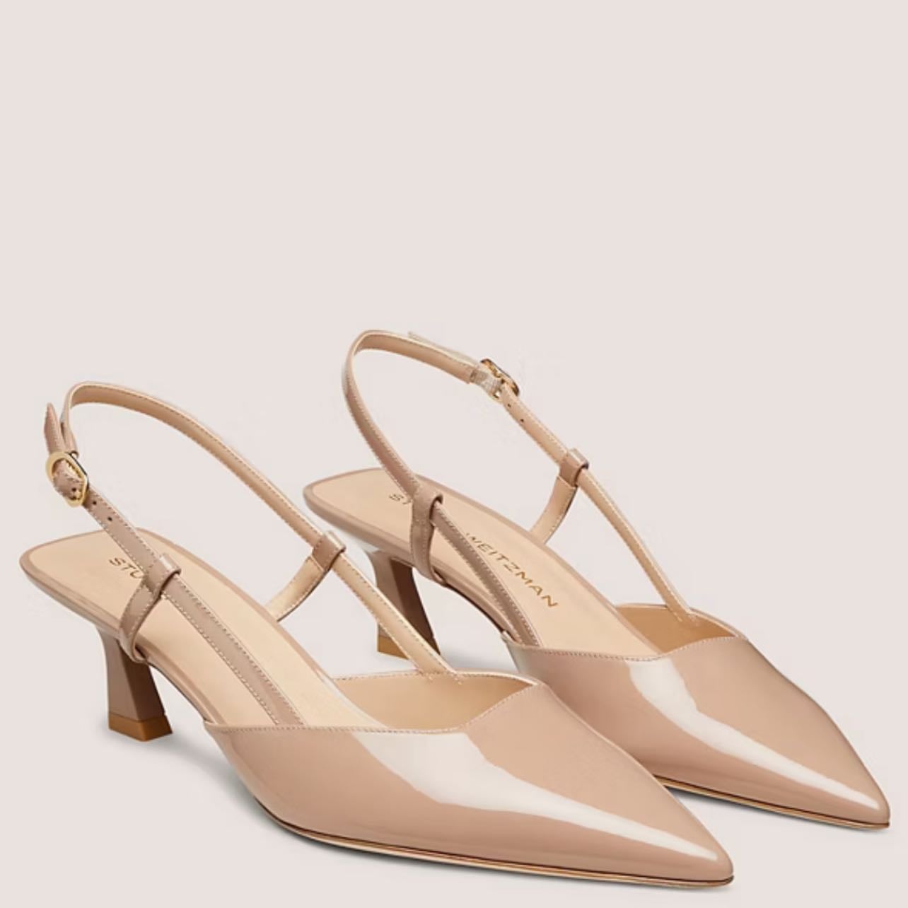 Stuart Weitzman Vinnie 50 Slingback - Color: Fawn