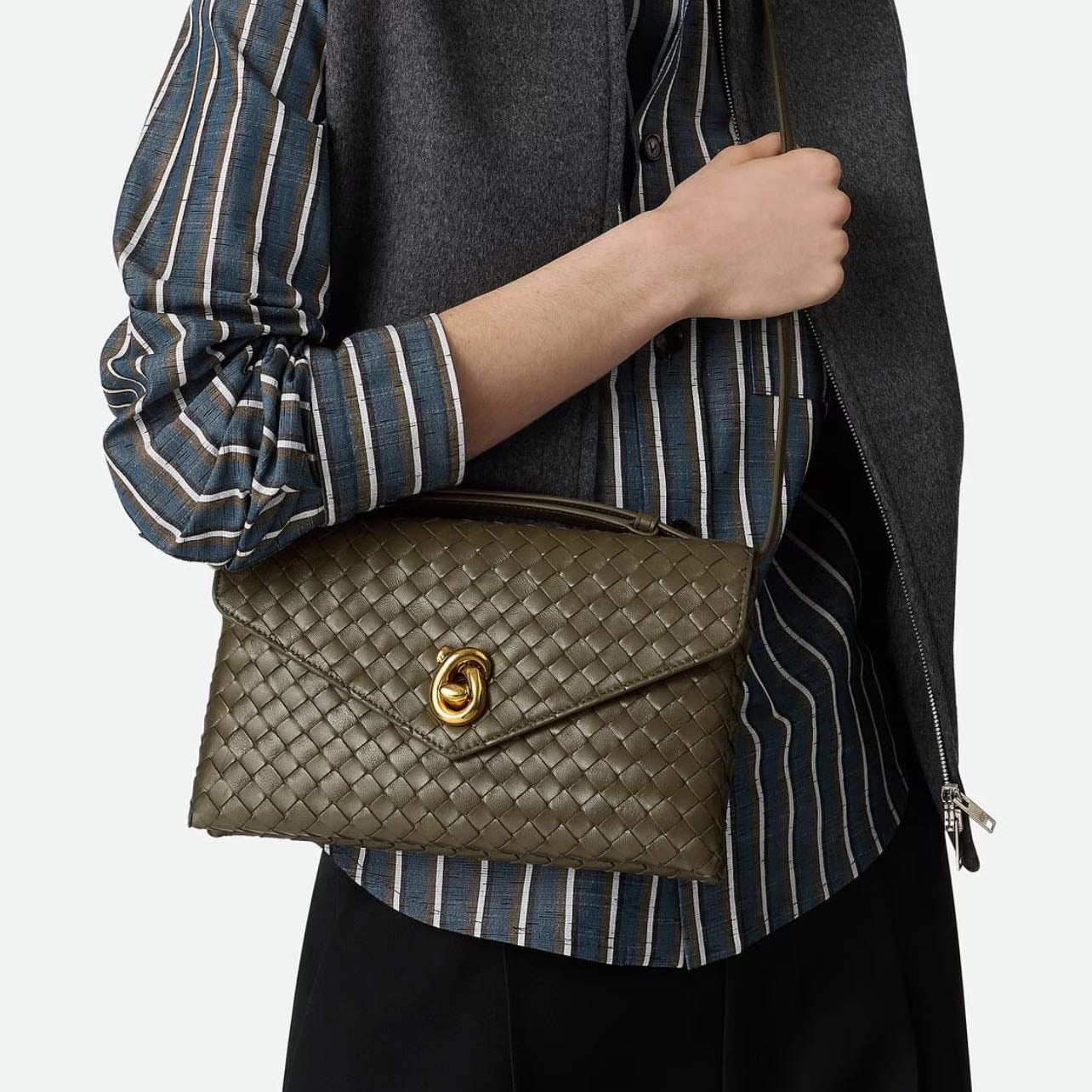 Bottega Veneta Knot Lock - Color: Cypress, Barolo, Ecru or Fondant
$3500