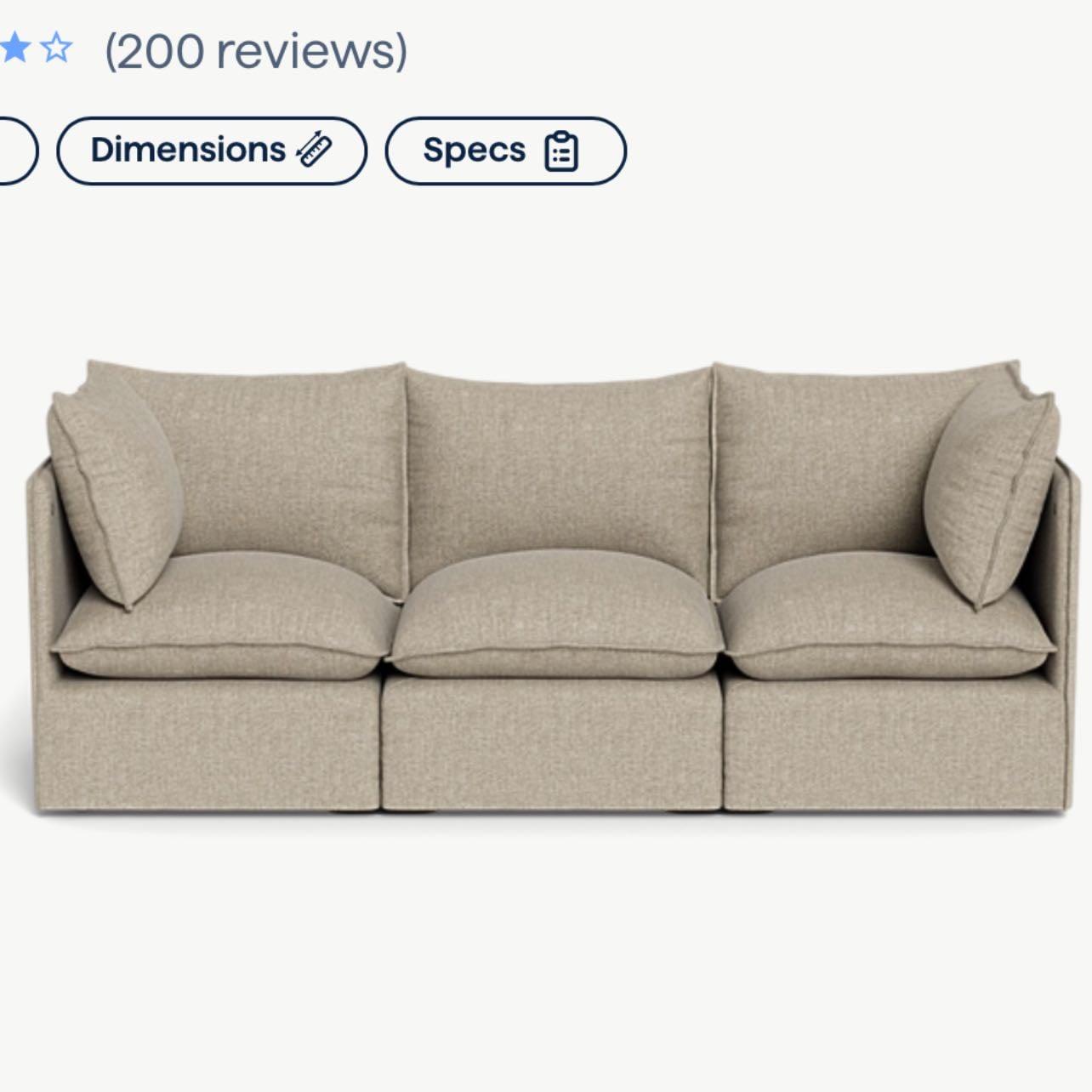 Cozey Gaia Collection - Color: Performance Fabric Flax Haven
$1295