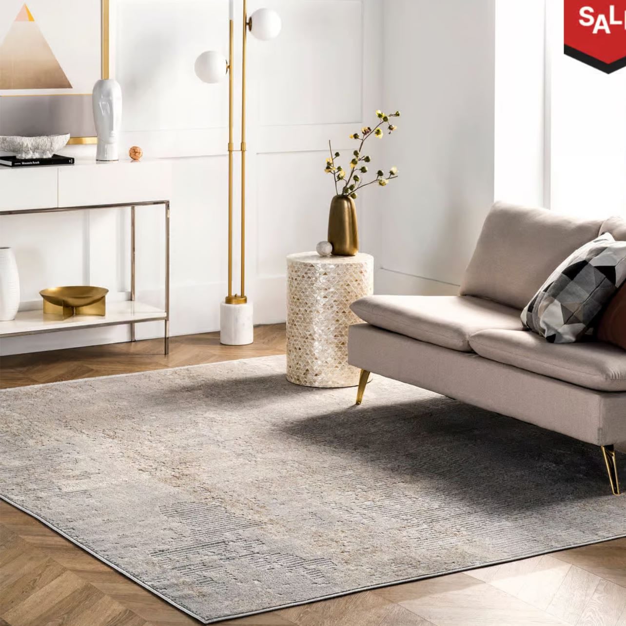 Iris Textured Abstract Rug - $40