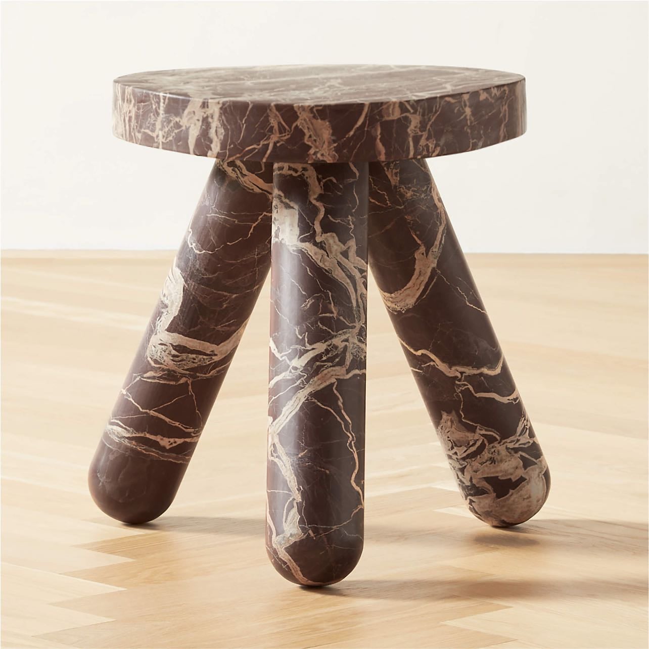 CB2 Jazz Round Red Marble Side Table Tall - Color: Red, Green or White
$599