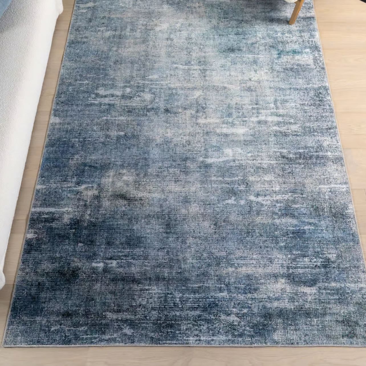 Peggy Abstract Spill Proof Washable Rug - $50