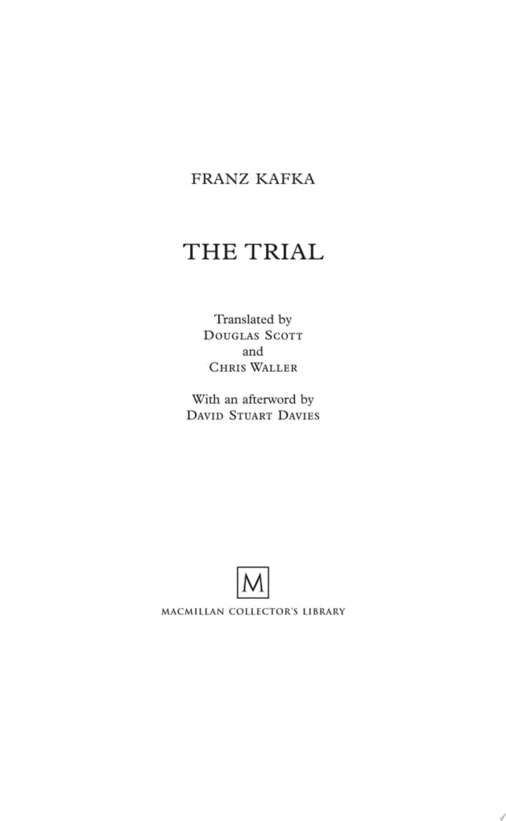 The Trial - Franz Kafka · 2020